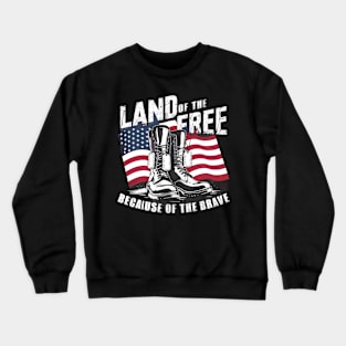 Patriotic Valor: Boots of the Brave Crewneck Sweatshirt